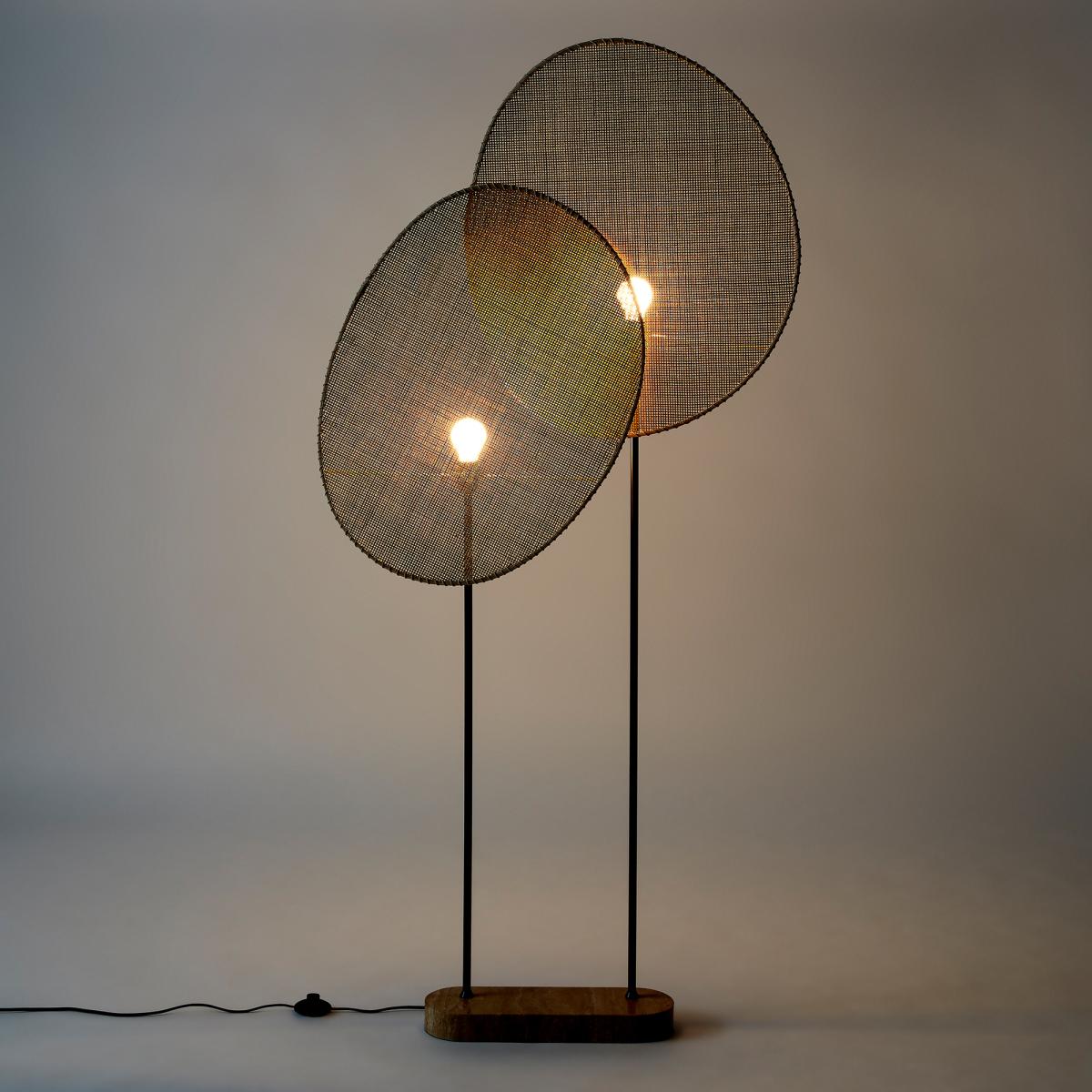 Canopée Rattan Floor Lamp by E. Gallina. – image 2