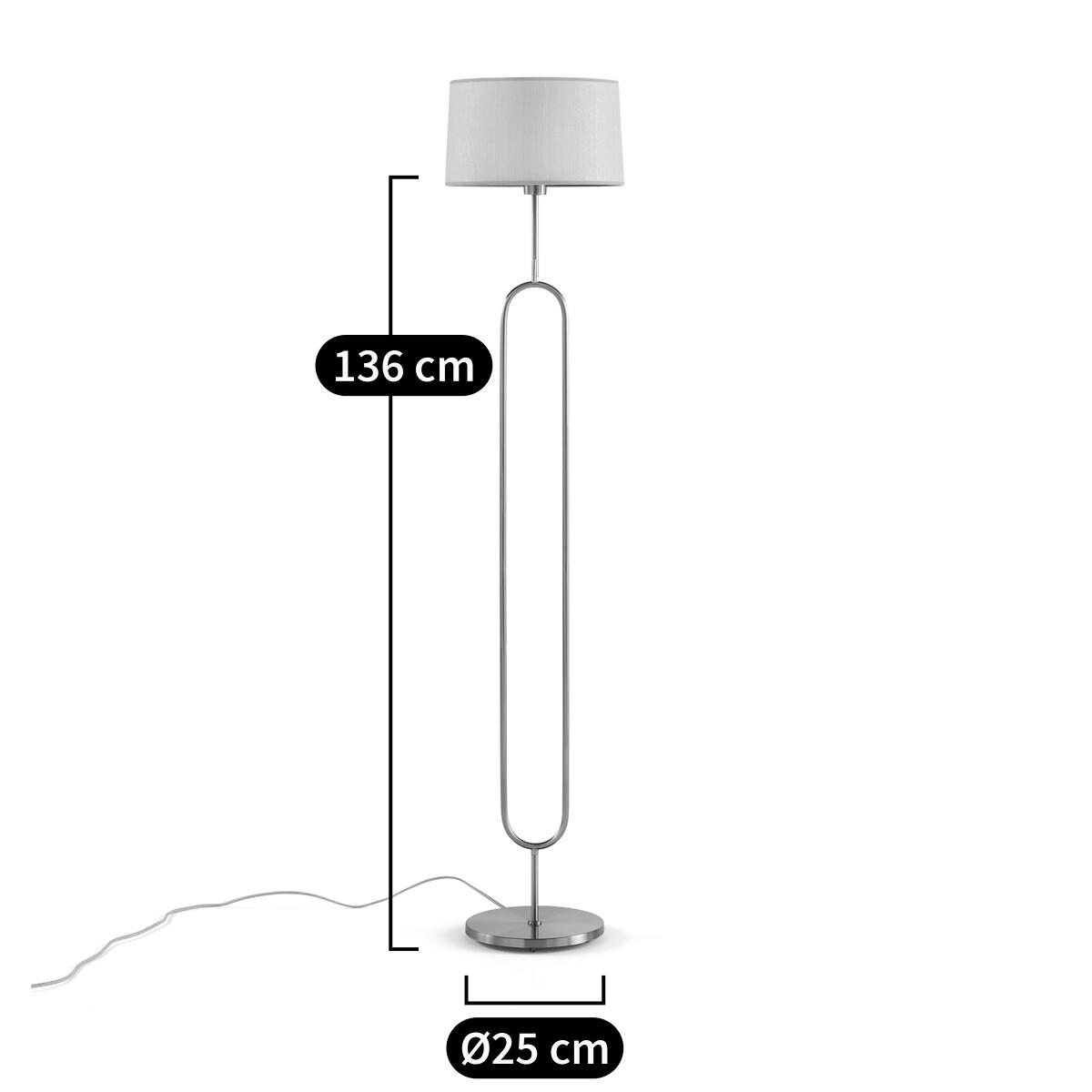 Ladika Satin Nickel Metal Floor Lamp Base – image 8