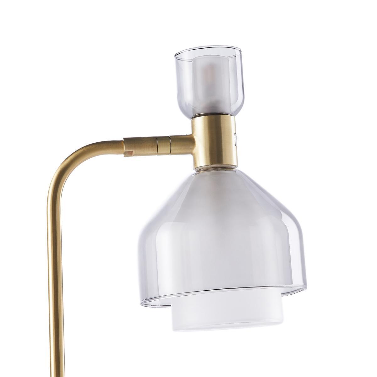 Amoris Brass & Smoked Glass Floor Lamp – image 3