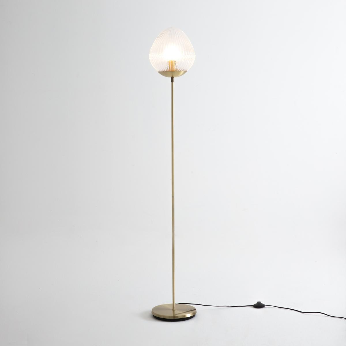 Ari Floor Lamp in Brass with Textured Glass – image 2