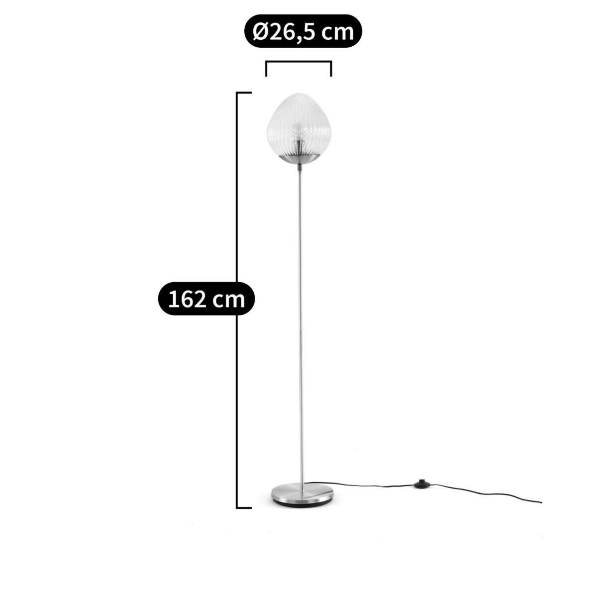 Ari Floor Lamp in Brass with Textured Glass – image 5