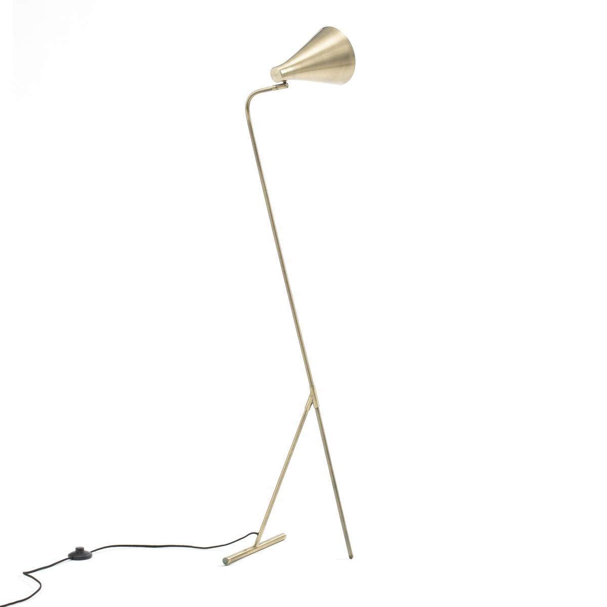 Jameson Adjustable Reading Floor Lamp with Antique Brass Finish – image 3