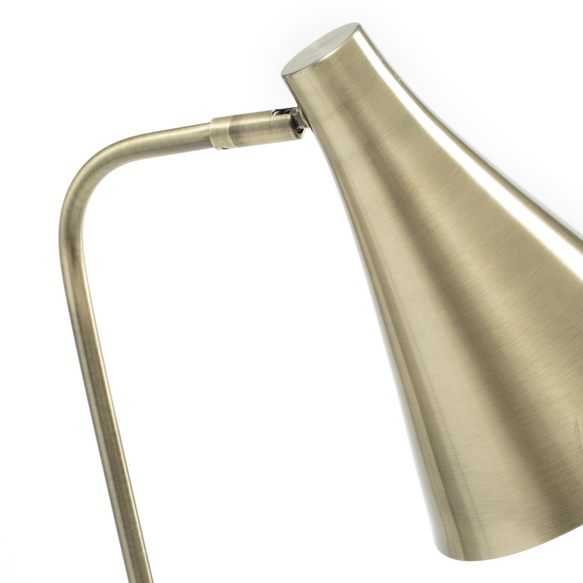 Jameson Adjustable Reading Floor Lamp with Antique Brass Finish – image 4