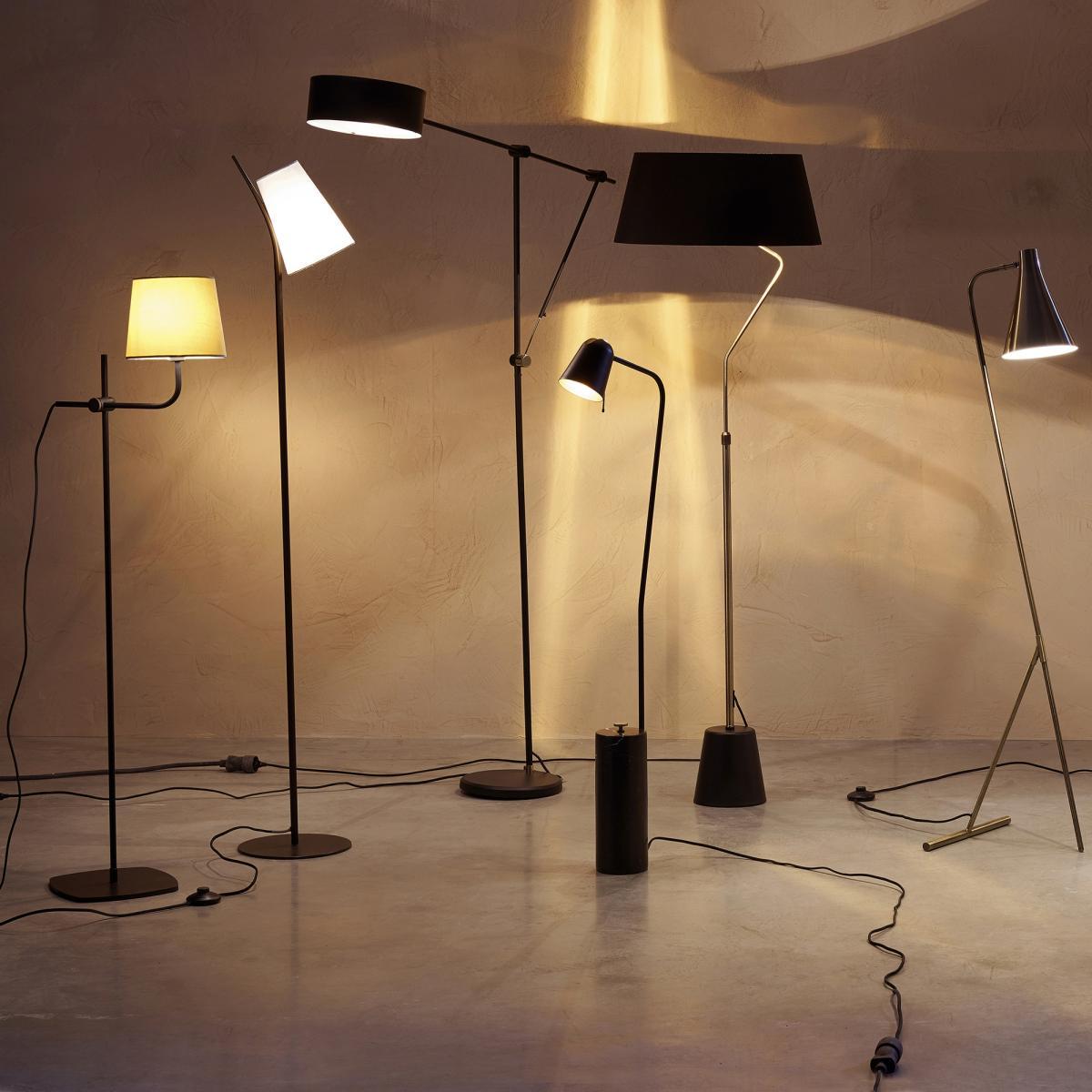 Jameson Adjustable Reading Floor Lamp with Antique Brass Finish – image 5