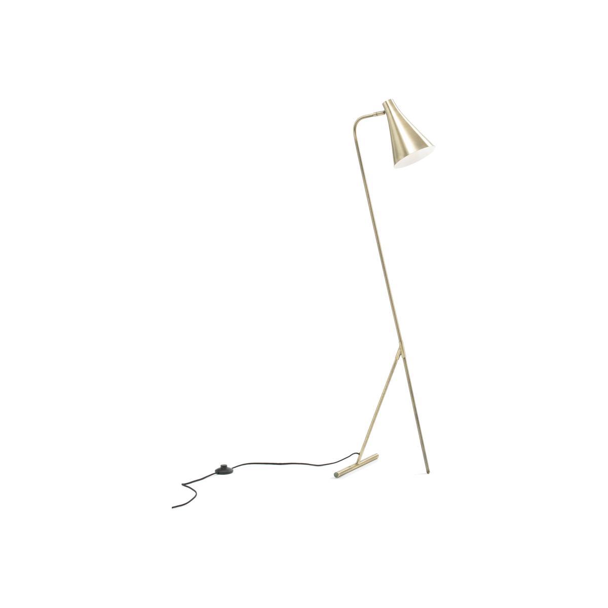 Jameson Adjustable Reading Floor Lamp with Antique Brass Finish – image 1