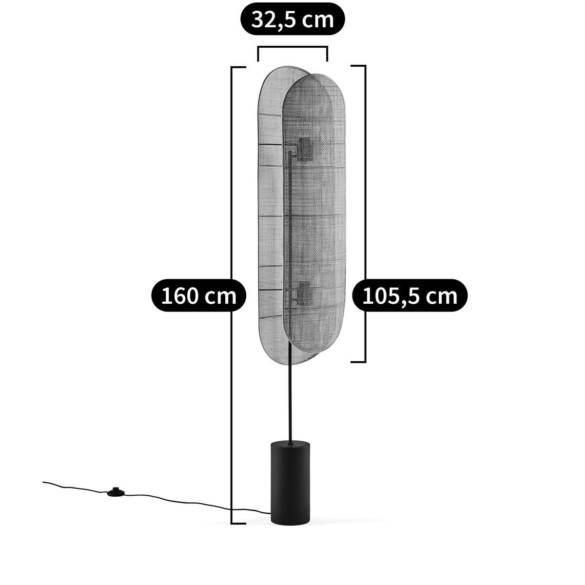 Lola Metal & Rattan Floor Lamp – image 8