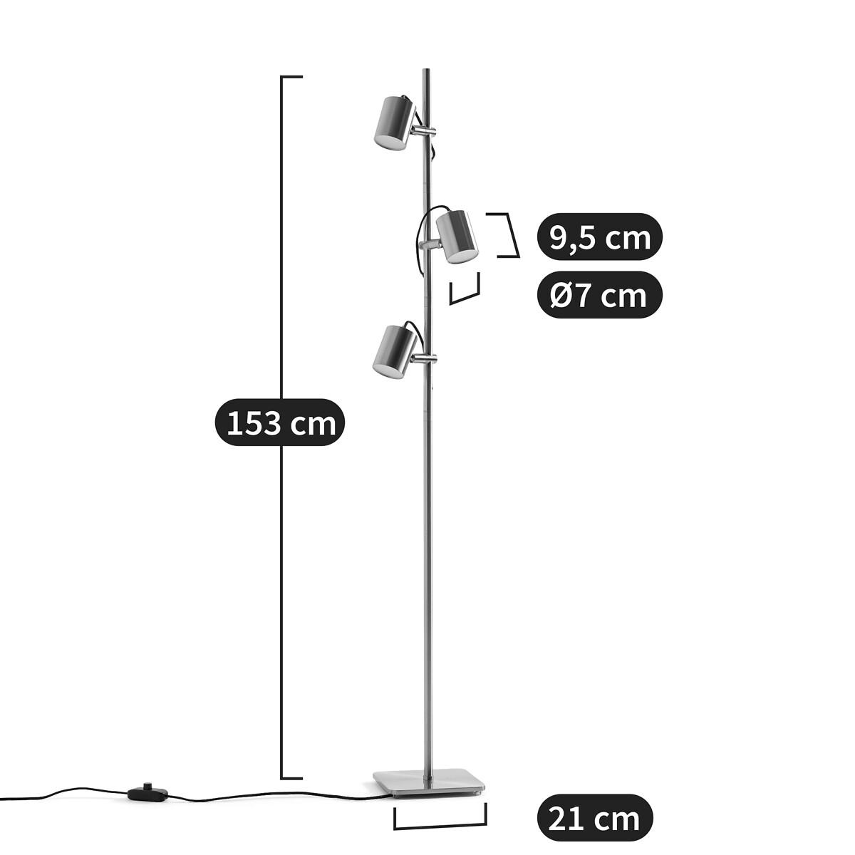 Girevole Spotlight Satin Nickel Floor Lamp – image 12