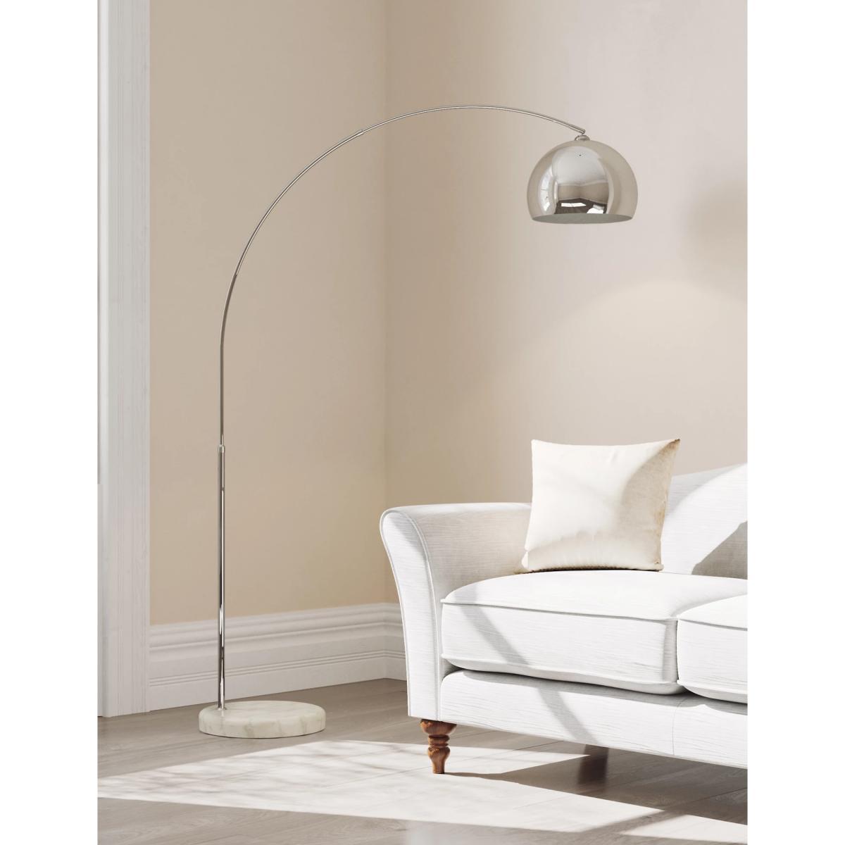 M&S Finley Curved Floor Lamp - Silver Mix, Silver Mix – image 3