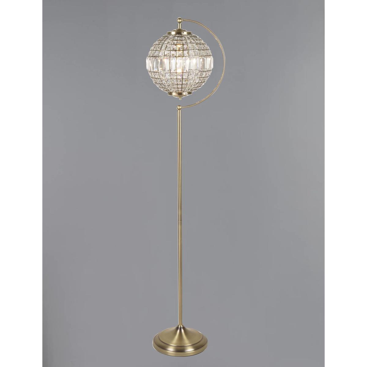 M&S Gem Ball Floor Lamp - Antique Brass, Antique Brass – image 3