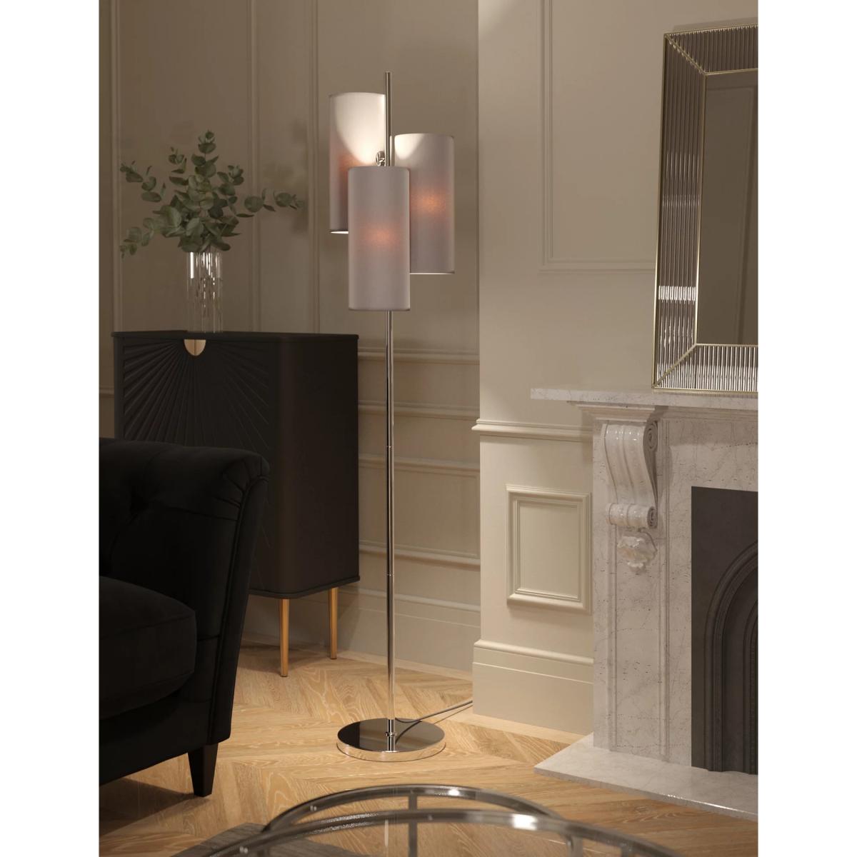 M&S Velvet Multi-Light Cluster Floor Lamp - Silver, Silver – image 2