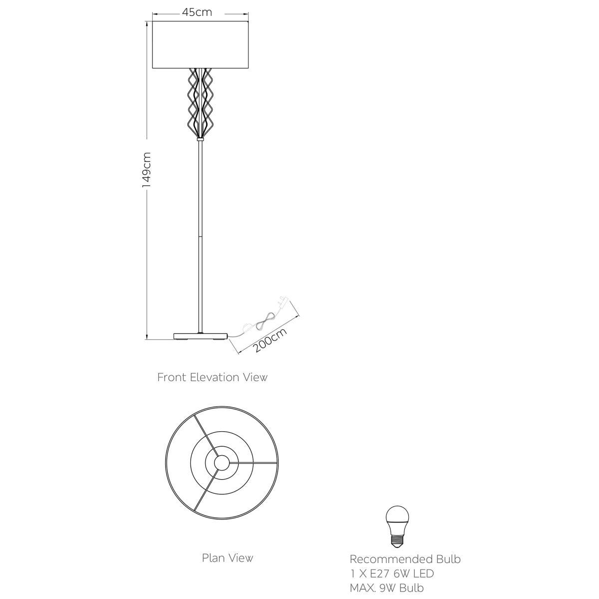 M&S Sophia Floor Lamp - Silver Mix, Silver Mix – image 7