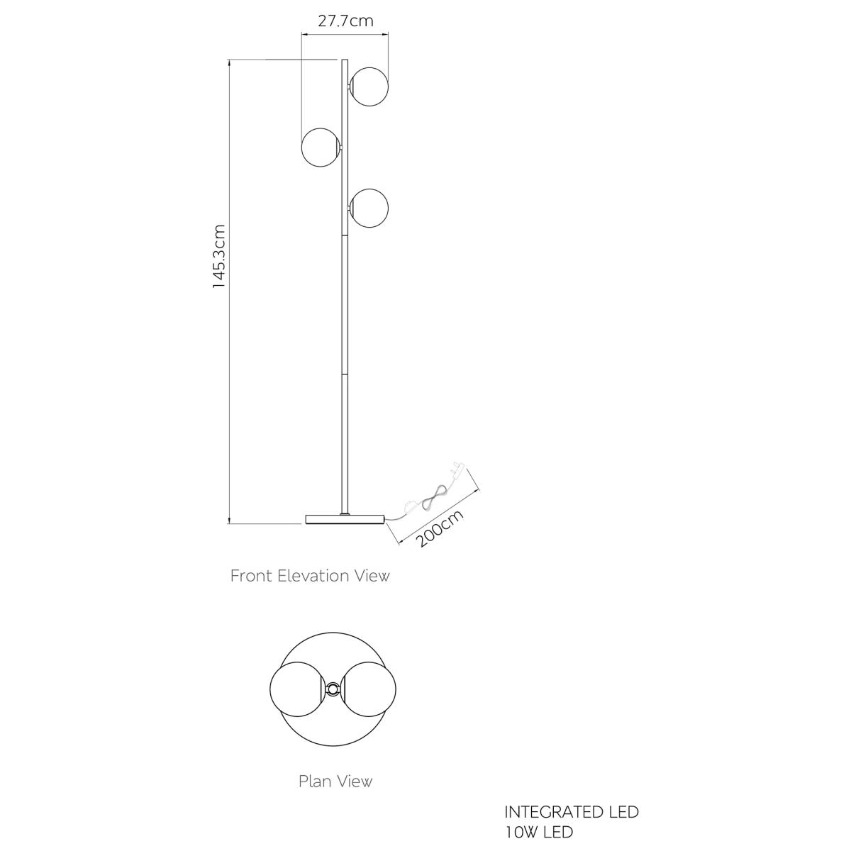 M&S Luna LED Floor Lamp - Clear, Clear – image 6