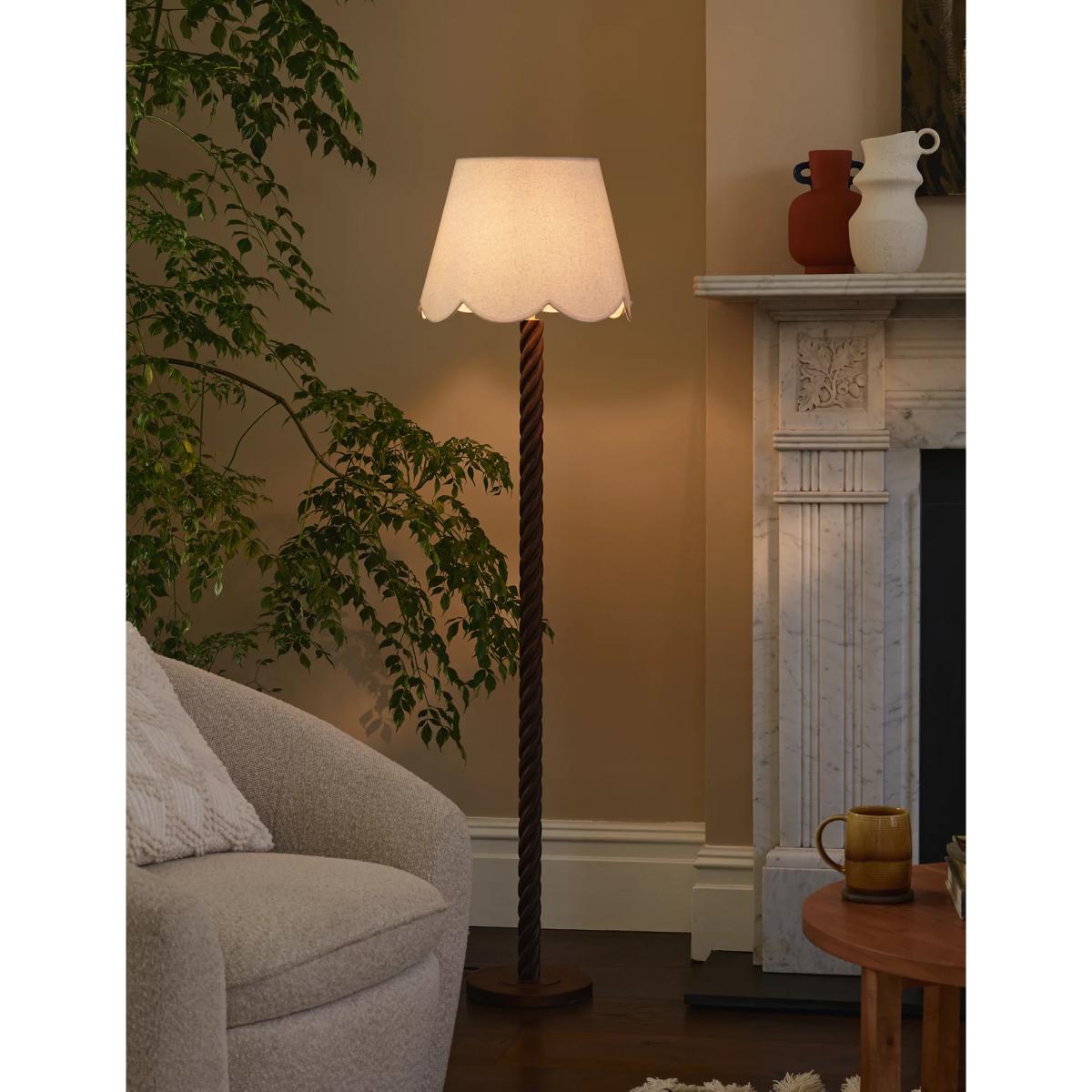 M&S Amelia Floor Lamp - Wood, Wood – image 4