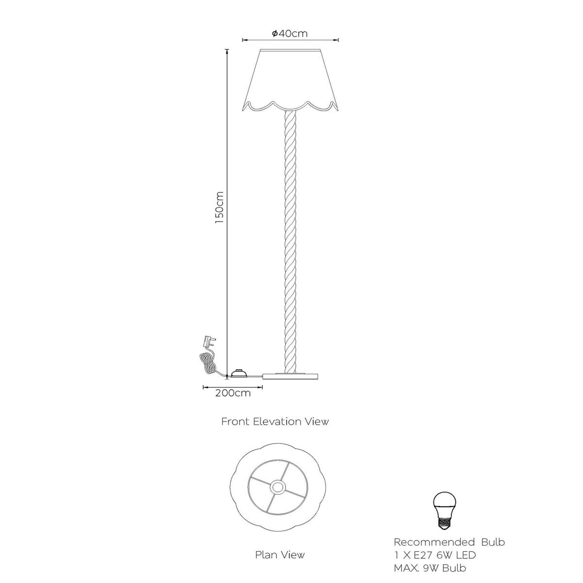 M&S Amelia Floor Lamp - Wood, Wood – image 8