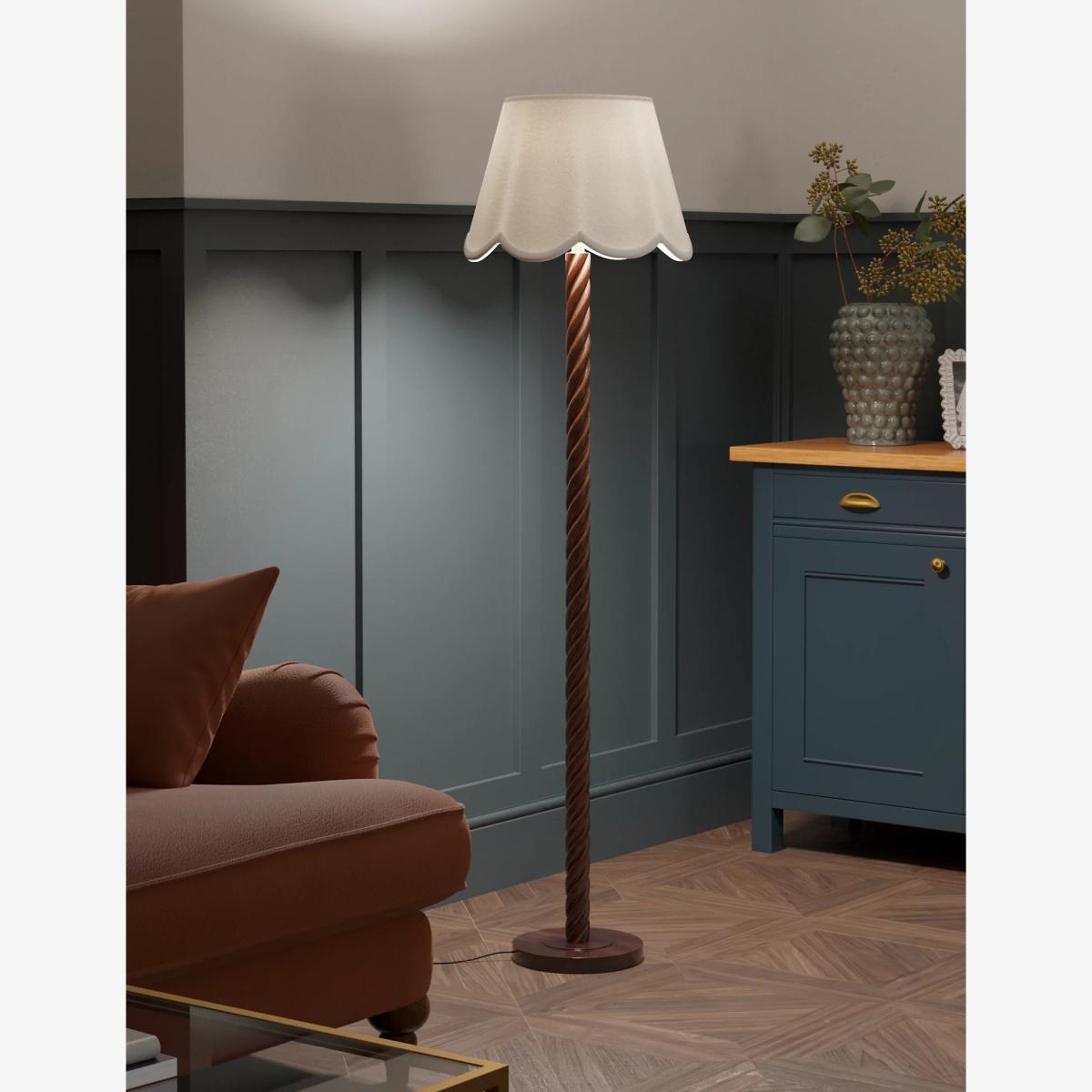 M&S Amelia Floor Lamp - Wood, Wood – image 1