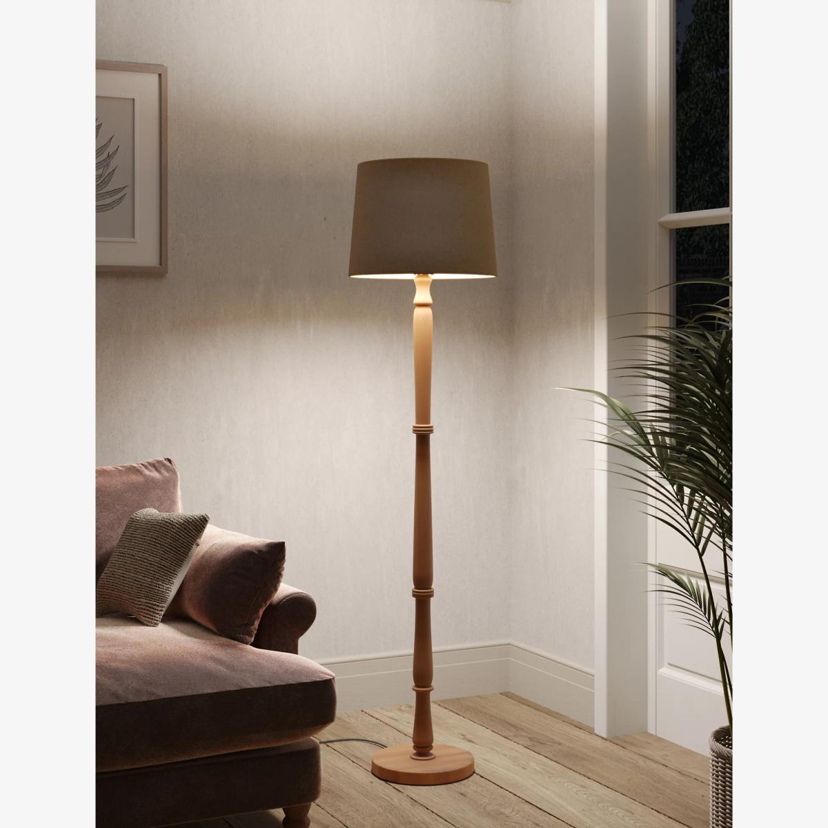 M&S Wooden Floor Lamp - Natural, Natural – image 1