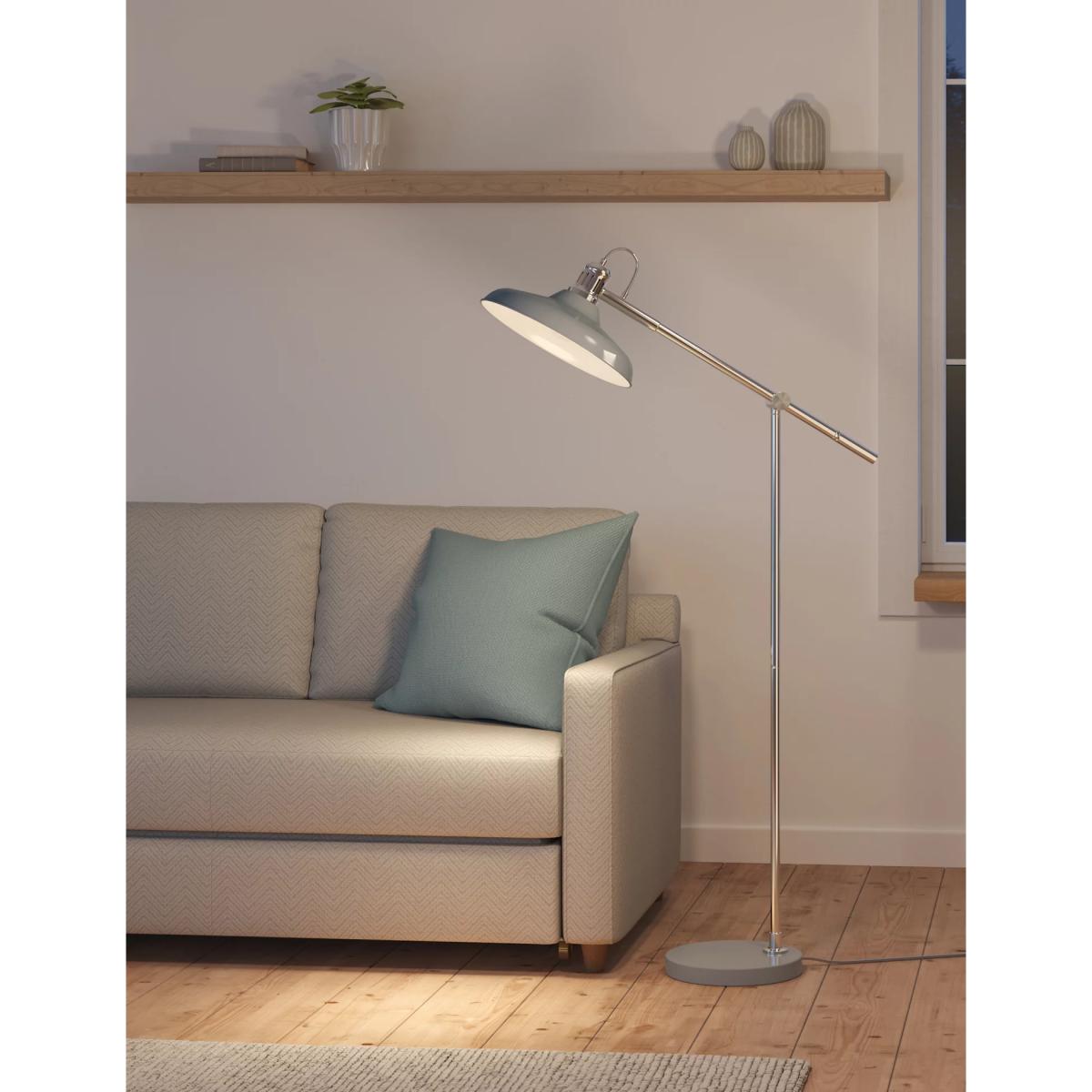 M&S Lincoln Salvage Floor Lamp - Grey, Grey – image 2