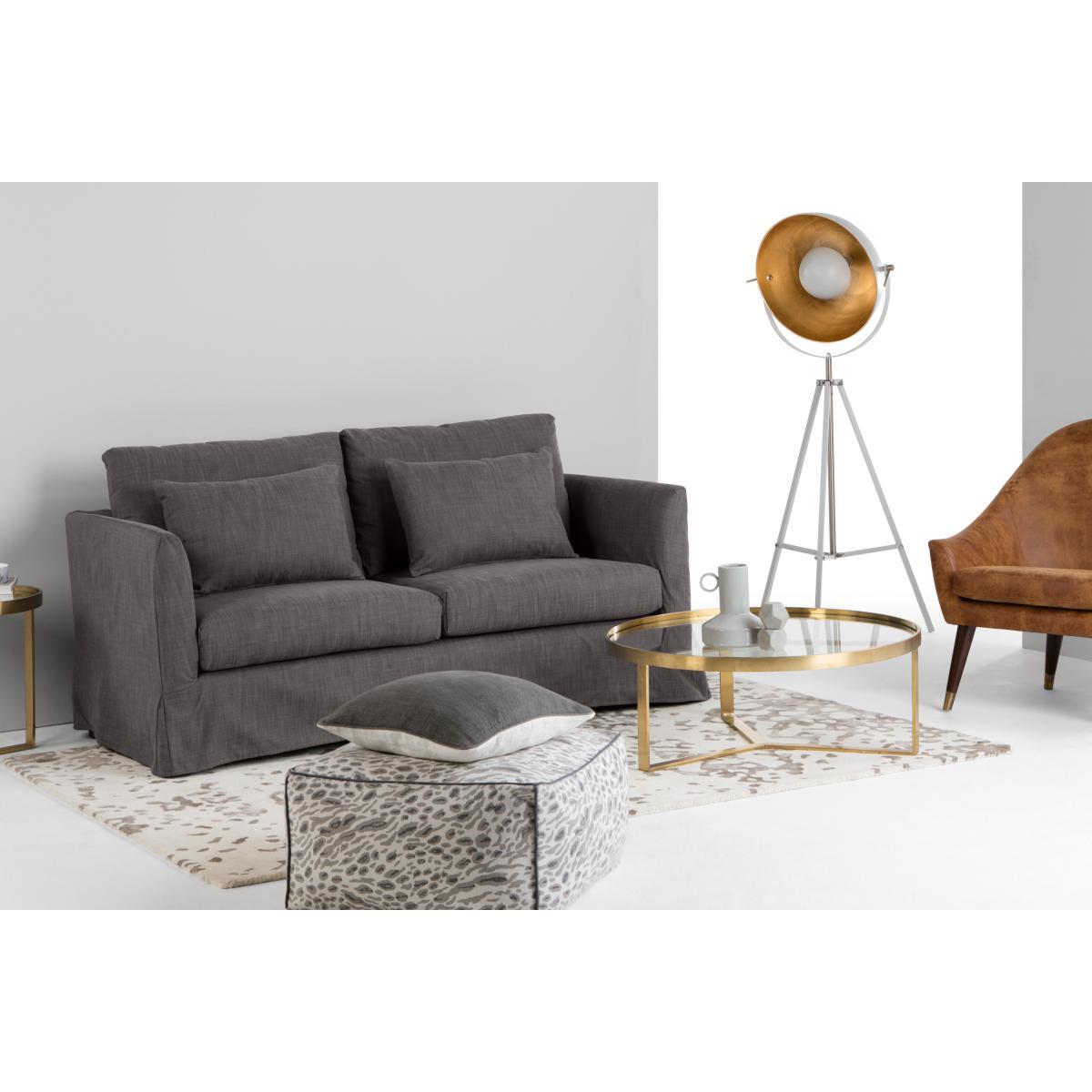 Chicago Tripod Floor Lamp, Muted Grey and Brass – image 4