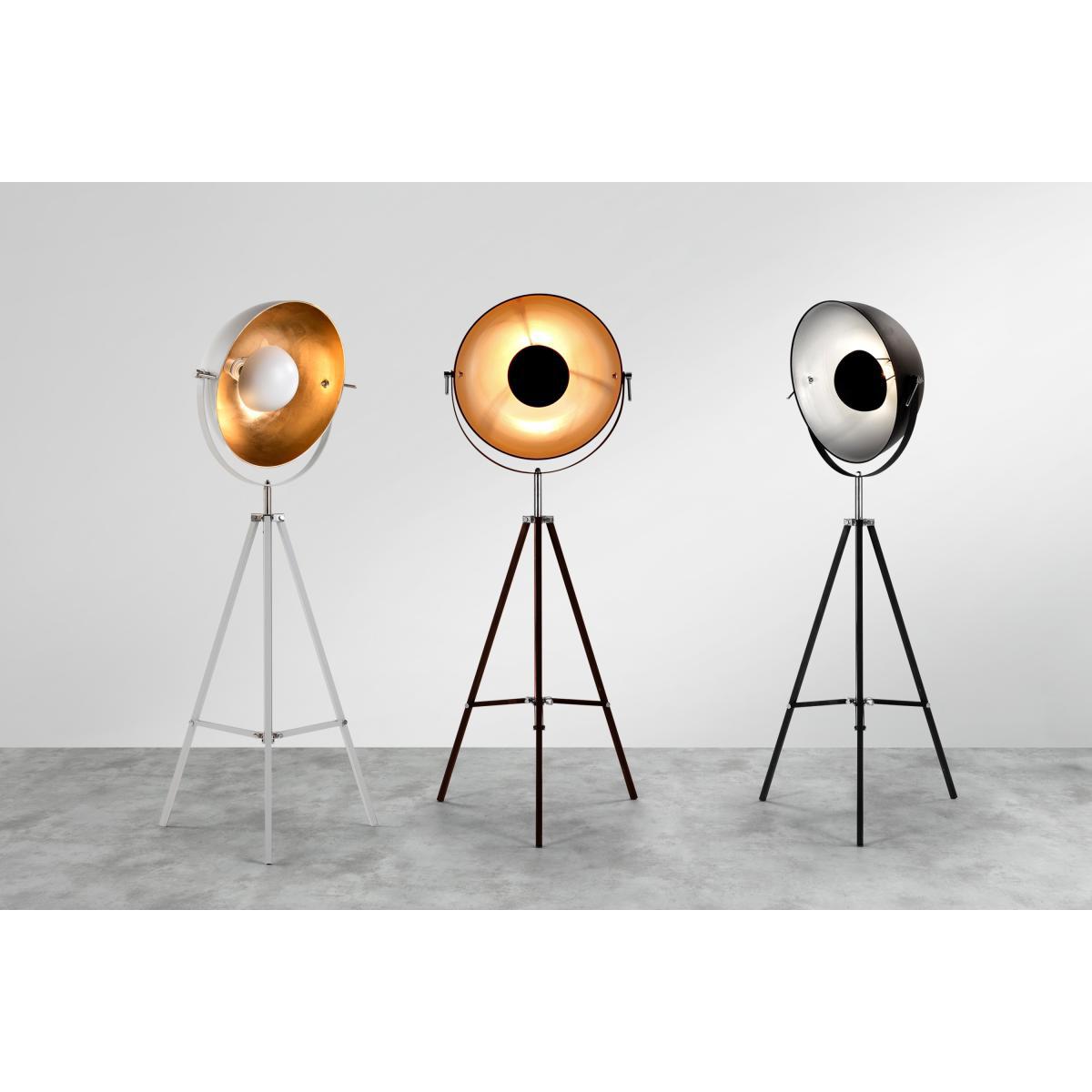 Chicago Tripod Floor Lamp, Muted Grey and Brass – image 8