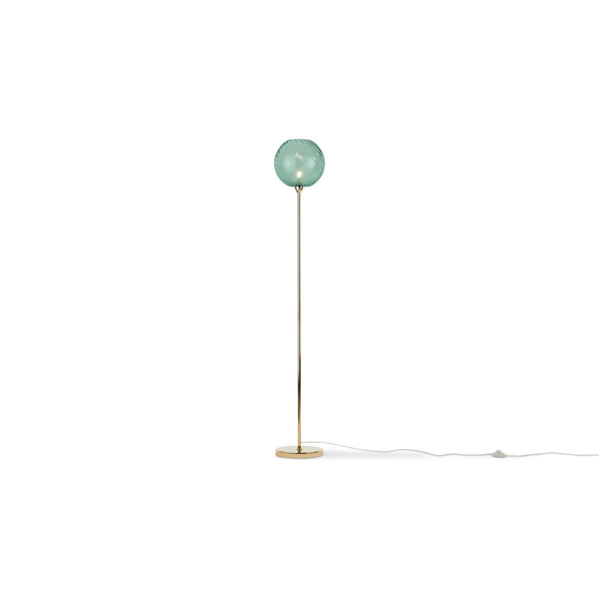 Ilaria Floor Lamp, Brass and Blue Glass – image 3