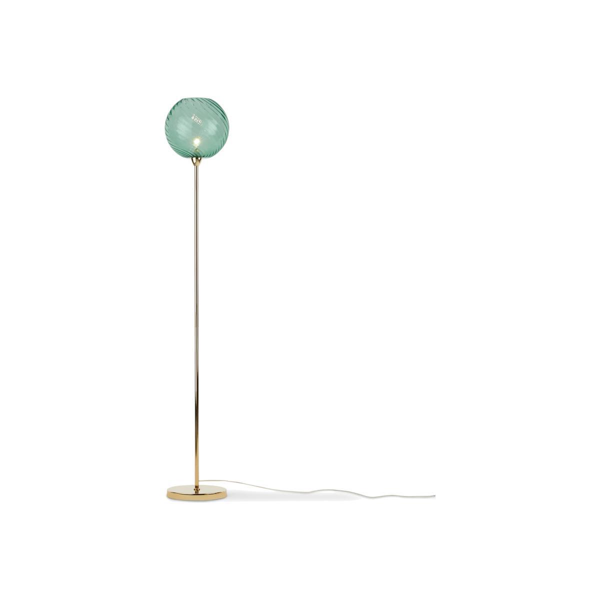 Ilaria Floor Lamp, Brass and Blue Glass – image 1