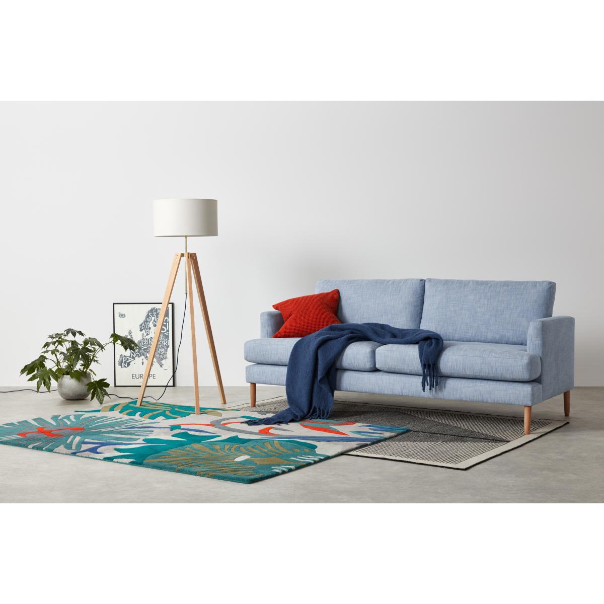 Irvin Tripod Floor Lamp, Natural Wood and White – image 4