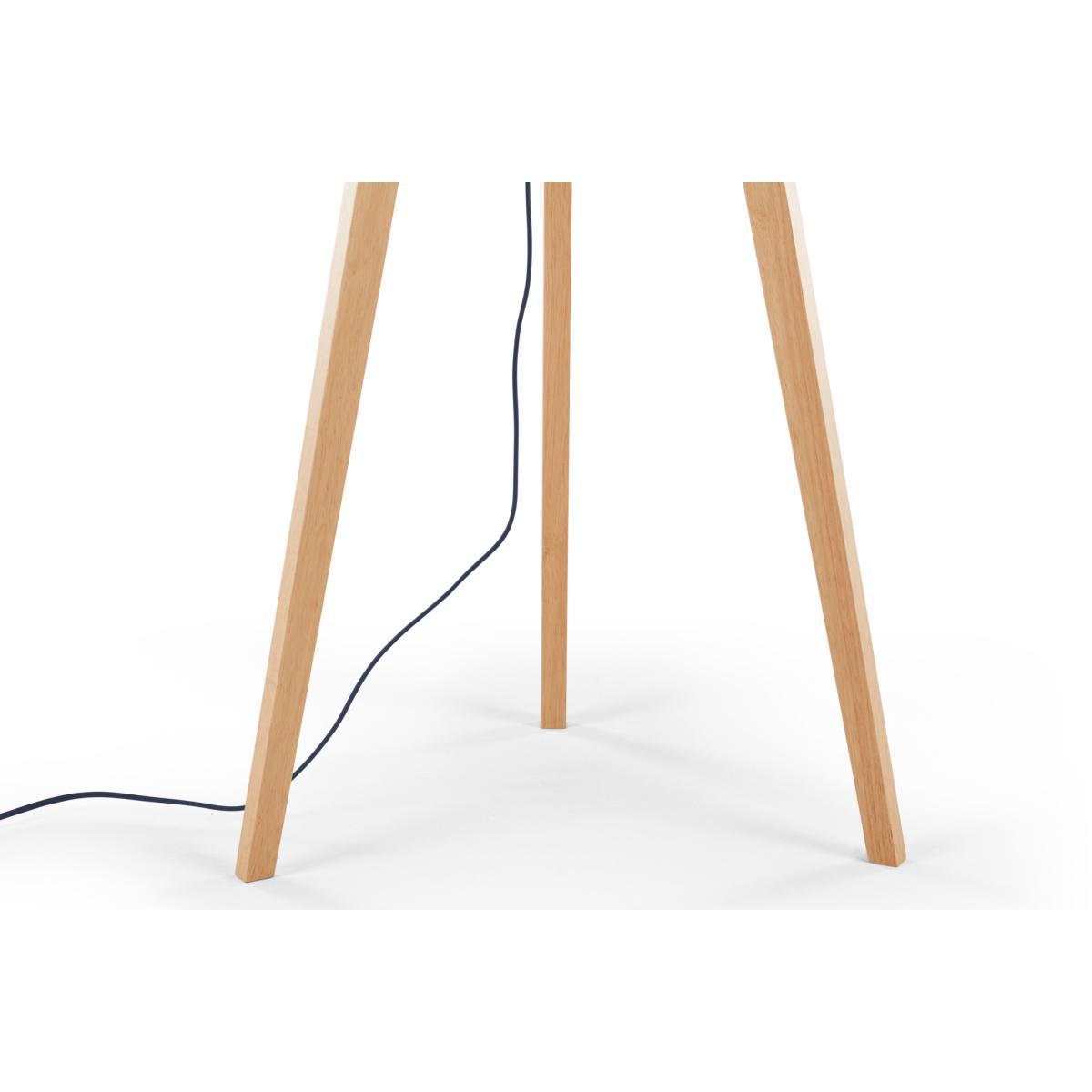Irvin Tripod Floor Lamp, Natural Wood and White – image 7