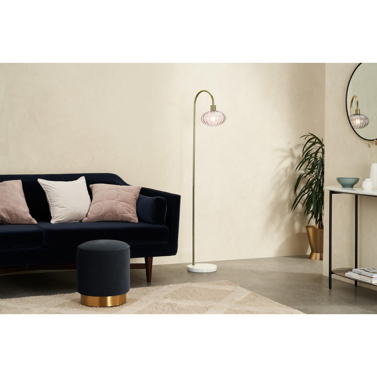 Tilbury Floor Light, Blush, Grey & Antique Brass – image 4
