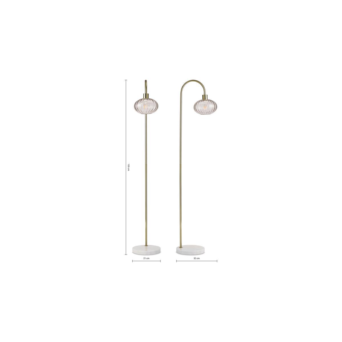 Tilbury Floor Light, Blush, Grey & Antique Brass – image 9