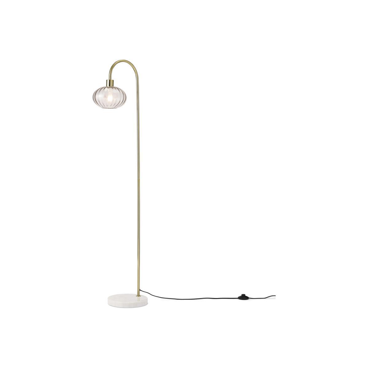 Tilbury Floor Light, Blush, Grey & Antique Brass – image 1