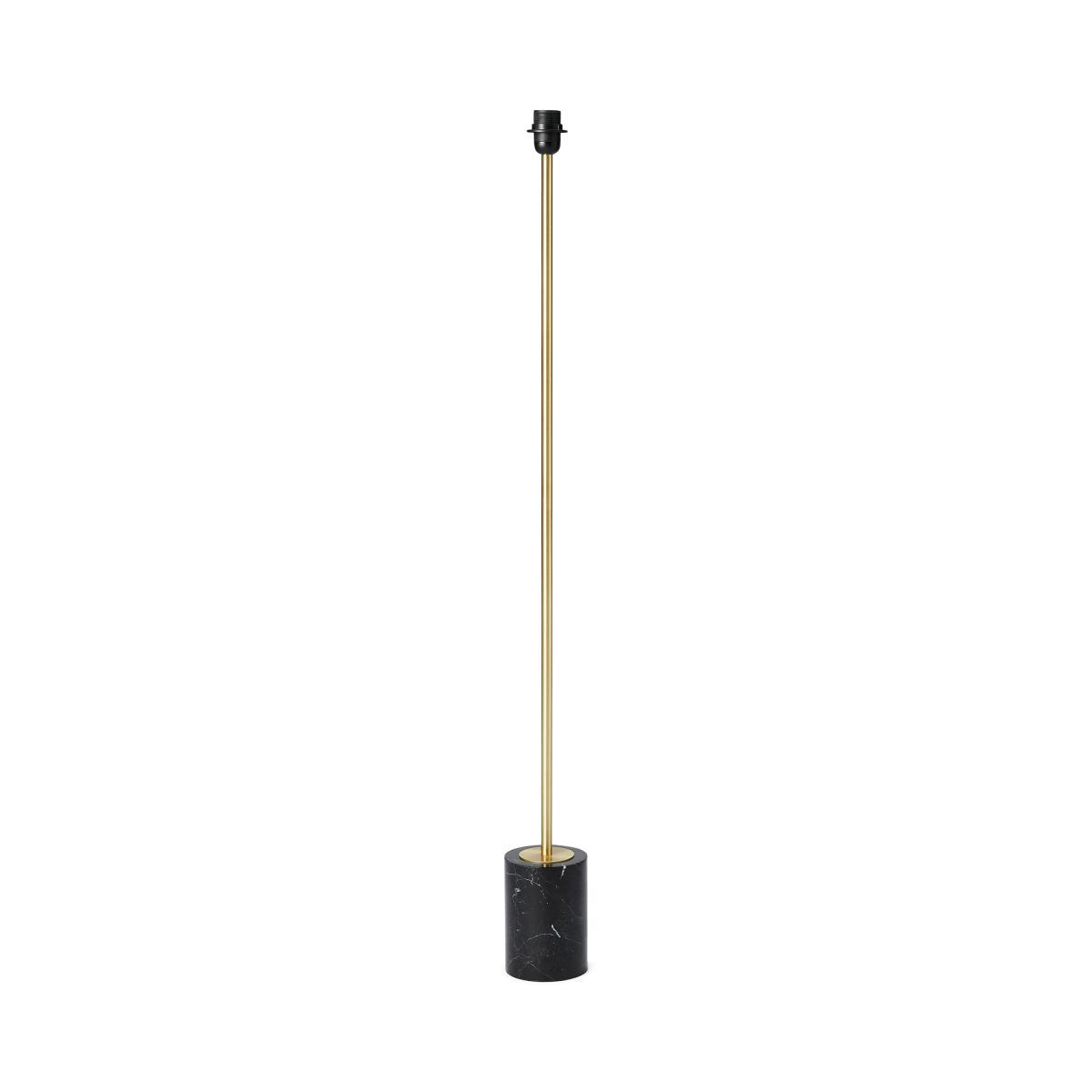 Qasim Floor Lamp Base, Brushed Brass & Black Marble – image 2