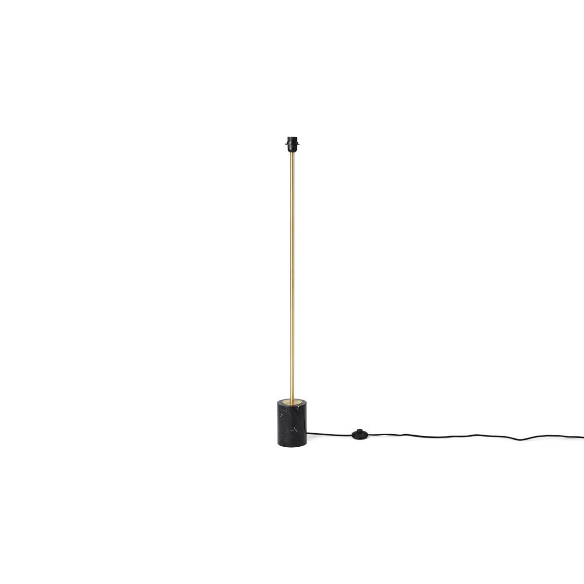 Qasim Floor Lamp Base, Brushed Brass & Black Marble – image 3