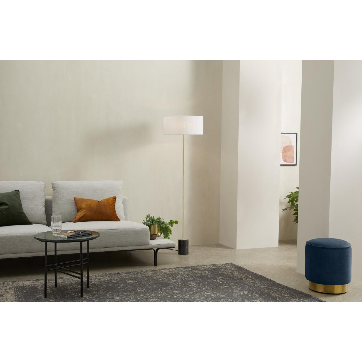 Qasim Floor Lamp Base, Brushed Brass & Black Marble – image 4