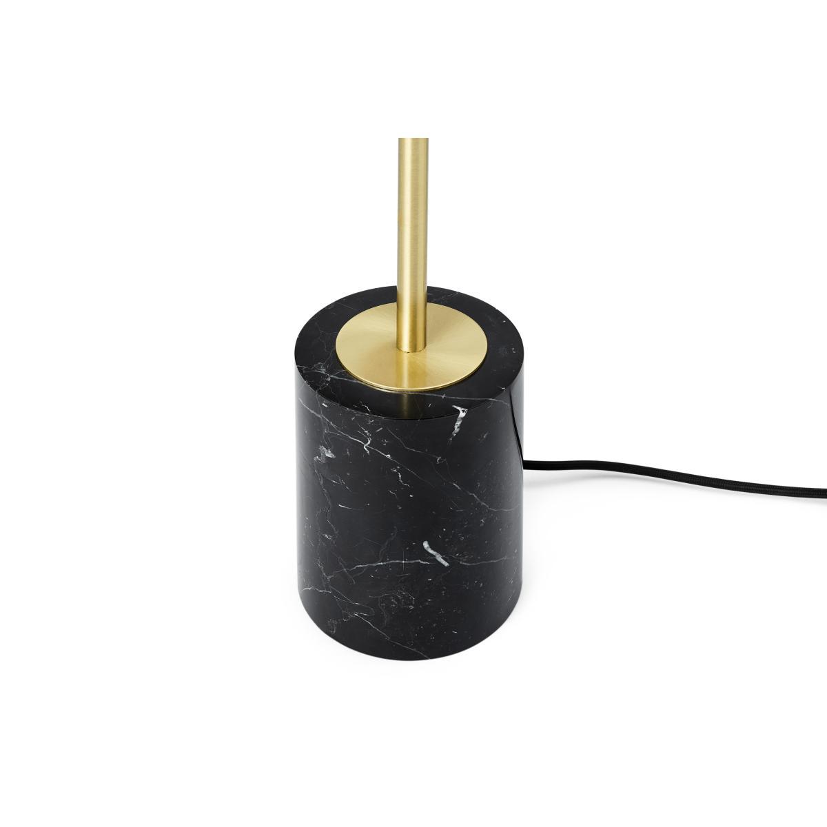 Qasim Floor Lamp Base, Brushed Brass & Black Marble – image 6