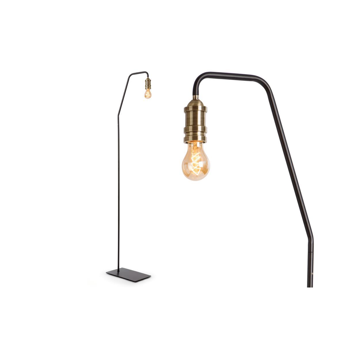 Starkey Floor Lamp, Black and Brass – image 2