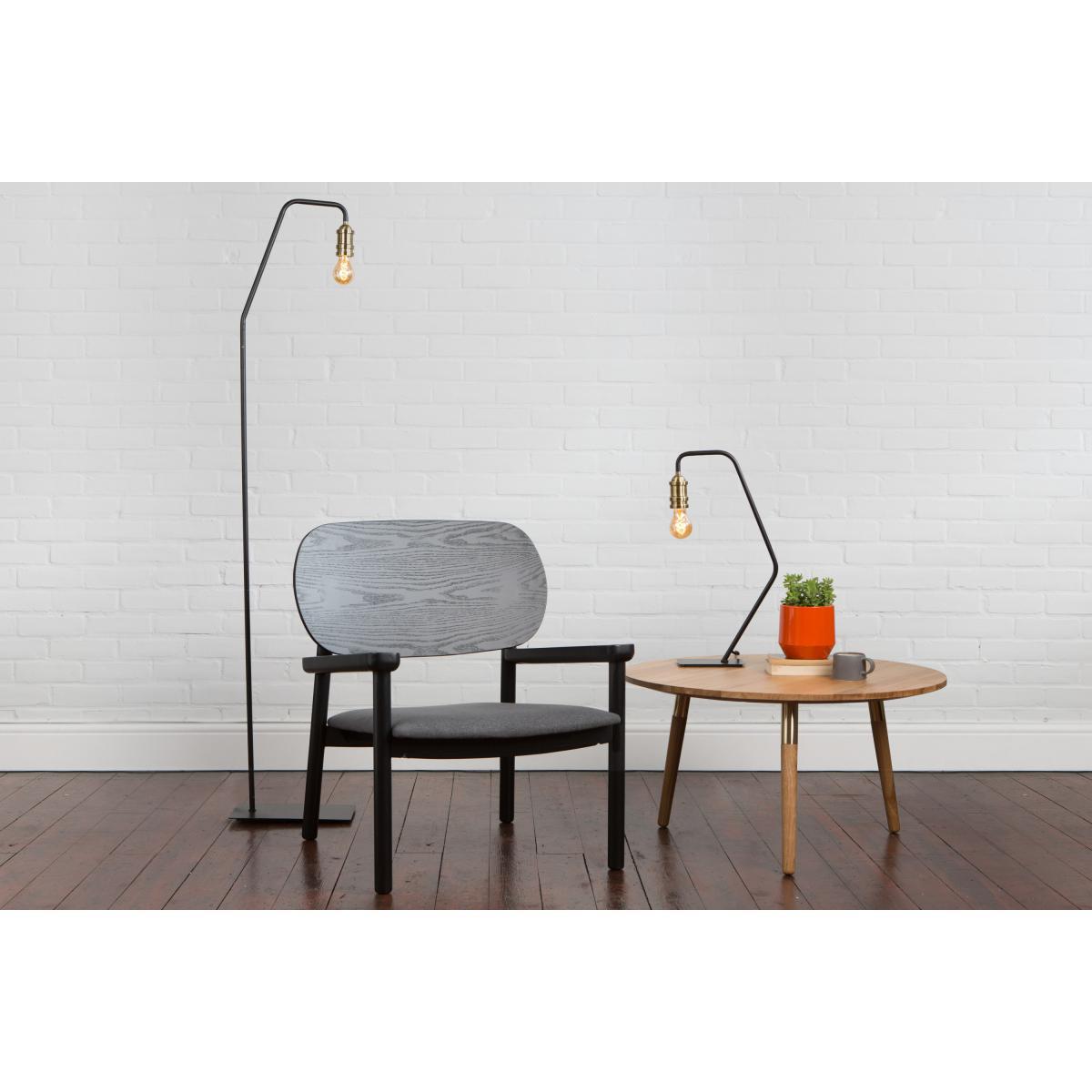 Starkey Floor Lamp, Black and Brass – image 3