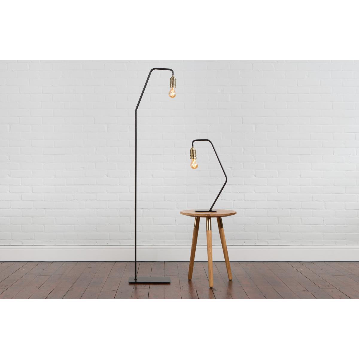 Starkey Floor Lamp, Black and Brass – image 7