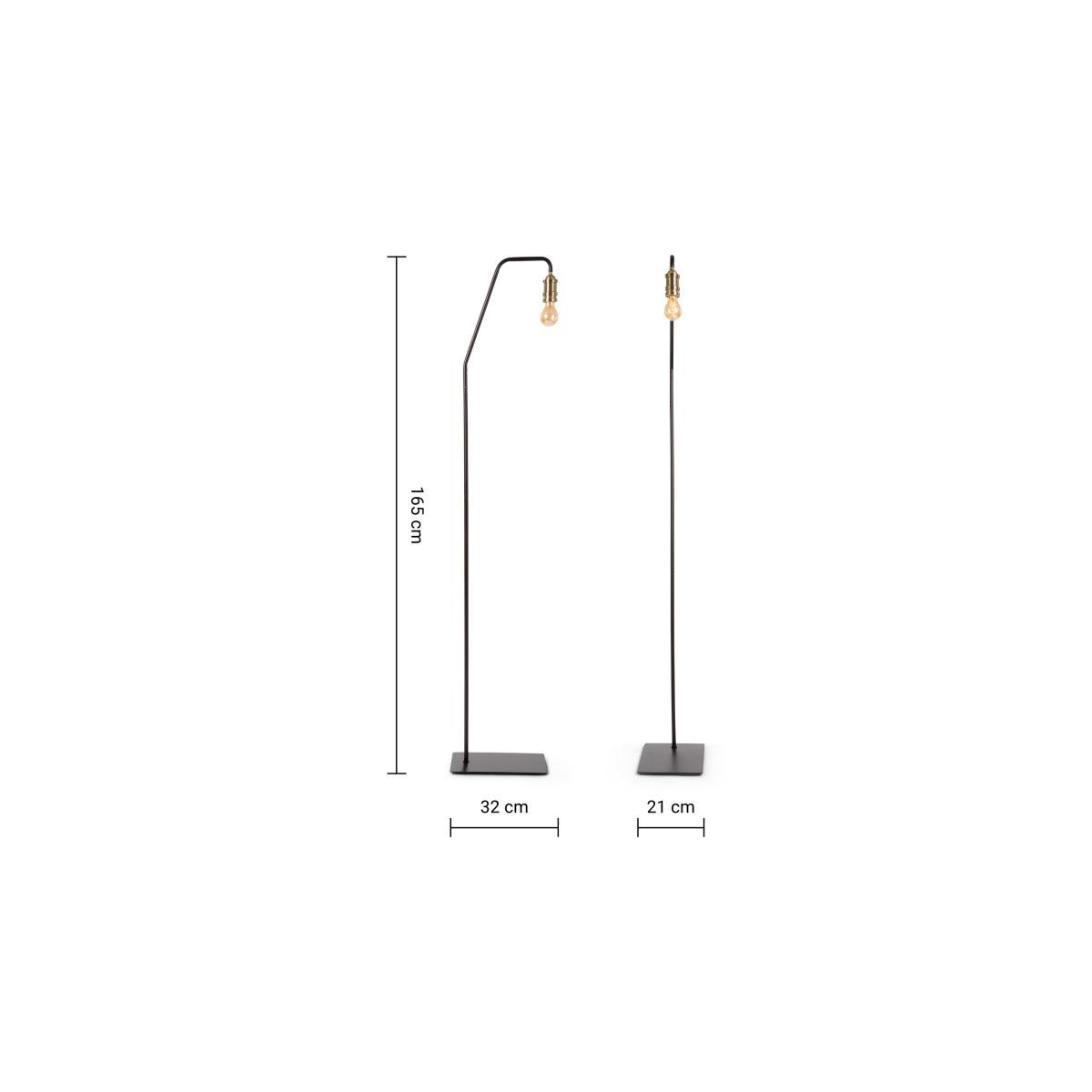 Starkey Floor Lamp, Black and Brass – image 9
