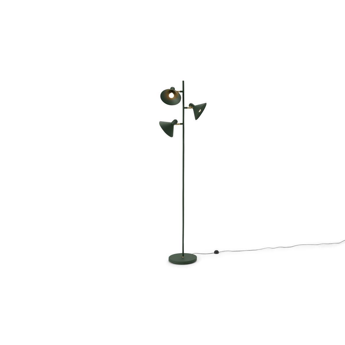 Ogilvy Floor Lamp, Green & Antique Brass – image 2