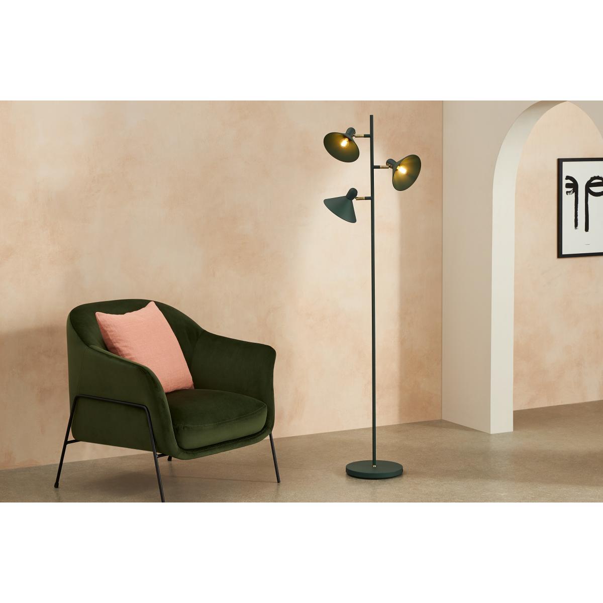 Ogilvy Floor Lamp, Green & Antique Brass – image 3