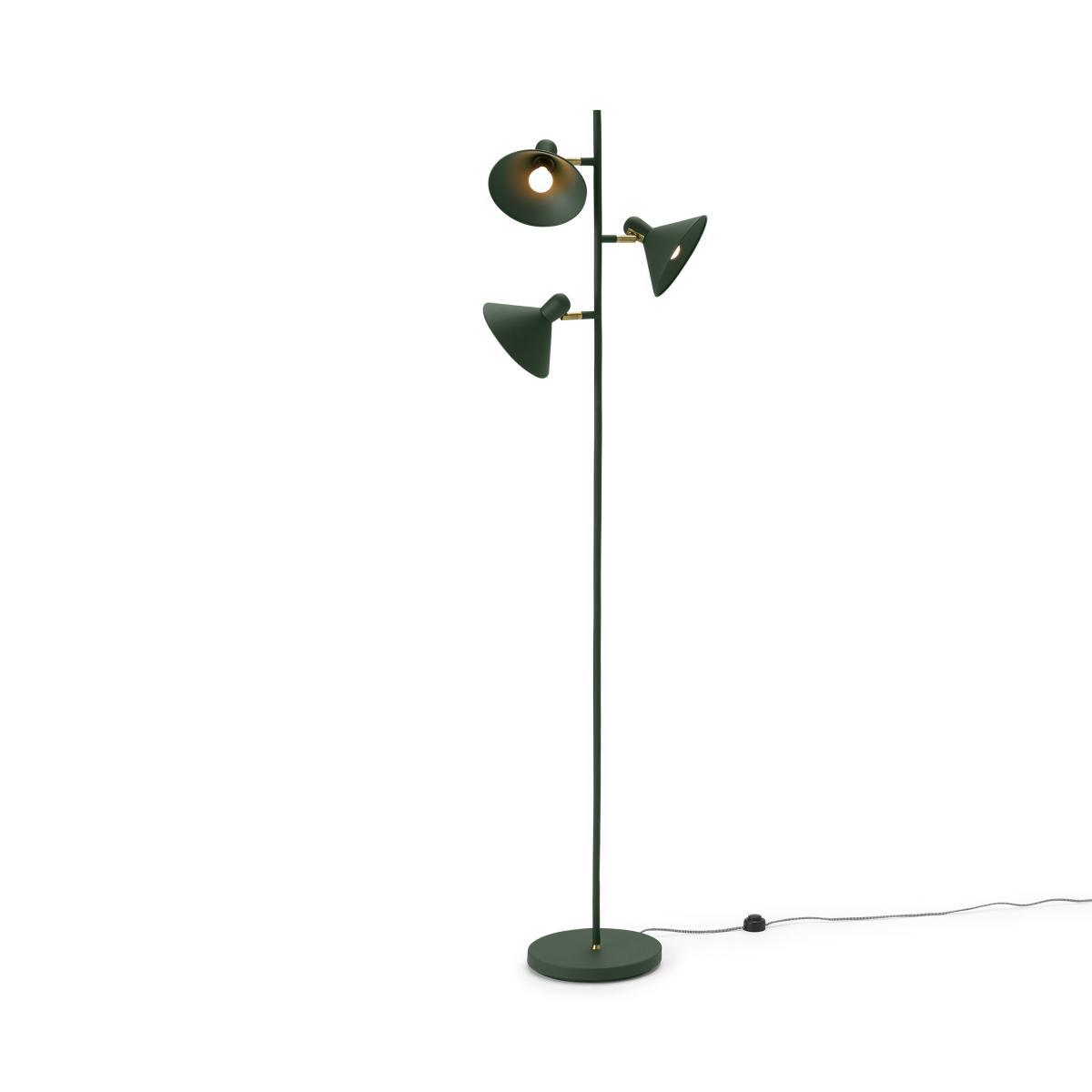 Ogilvy Floor Lamp, Green & Antique Brass – image 8