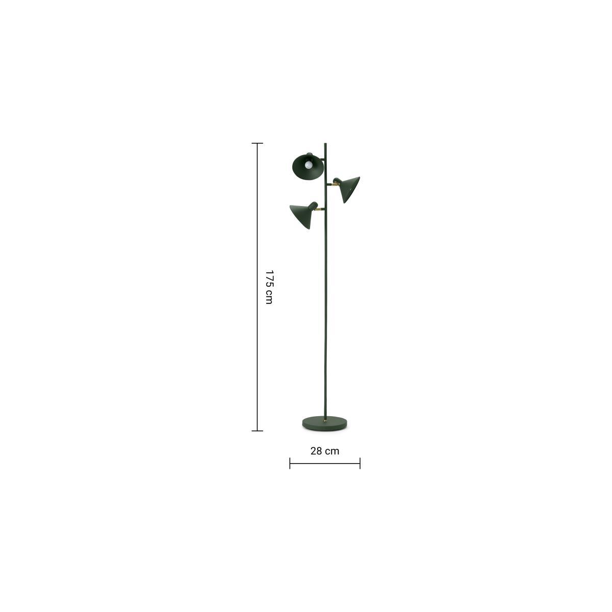 Ogilvy Floor Lamp, Green & Antique Brass – image 9