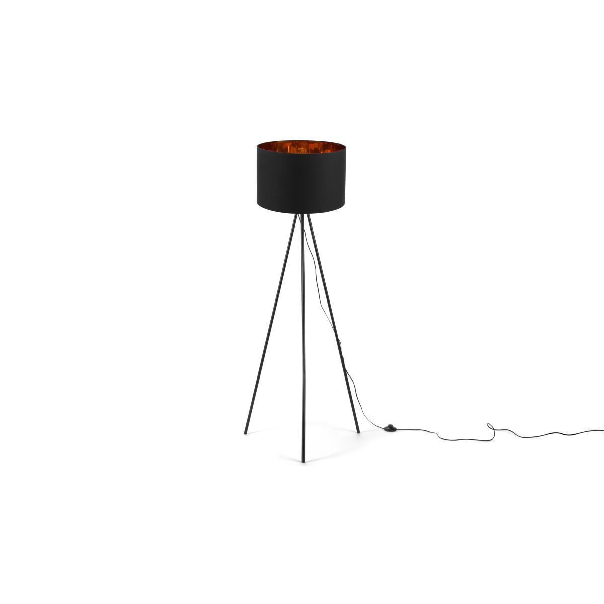 Tris Tripod Floor Lamp, Matt Black and Copper – image 3