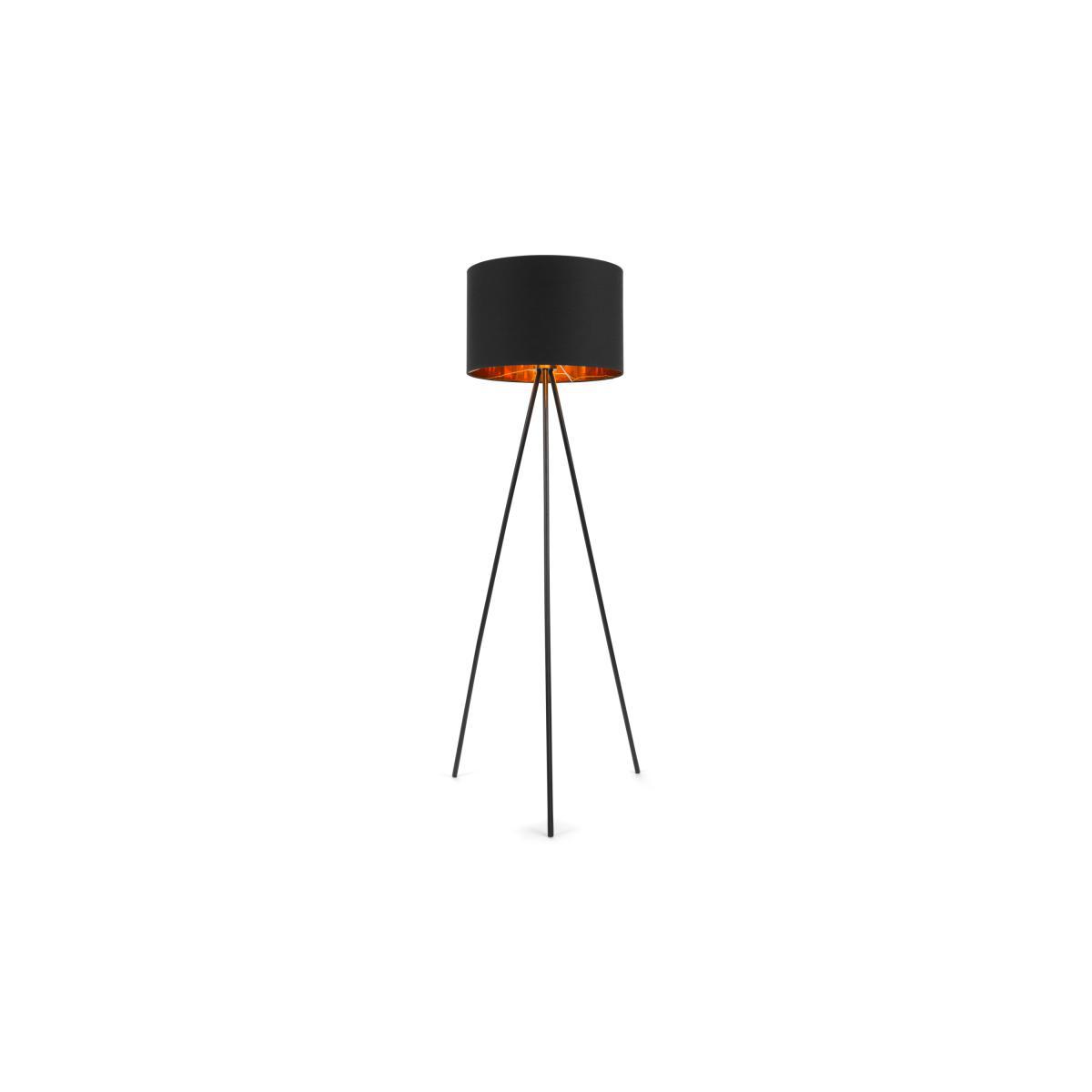 Tris Tripod Floor Lamp, Matt Black and Copper – image 6
