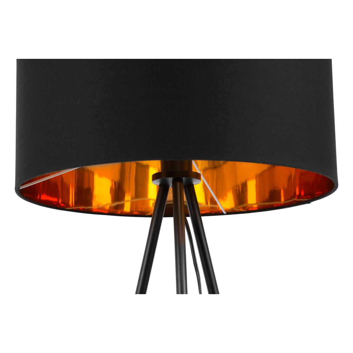 Tris Tripod Floor Lamp, Matt Black and Copper – image 7