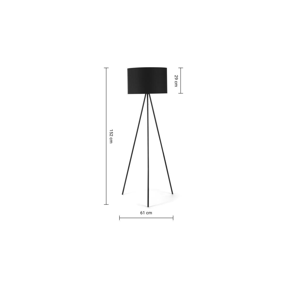 Tris Tripod Floor Lamp, Matt Black and Copper – image 10