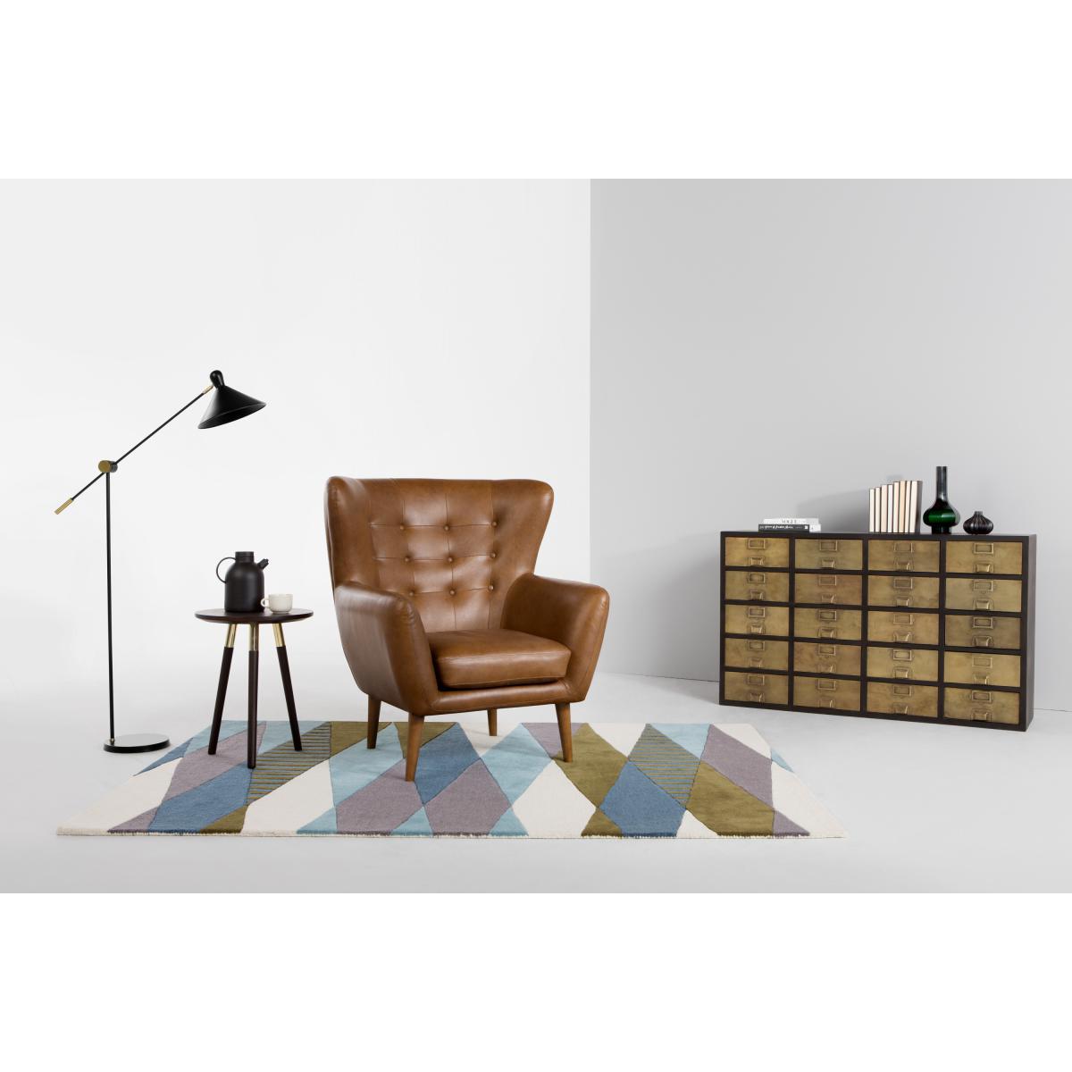 Ogilvy Task Floor Lamp, Matt Black and Antique Brass – image 4