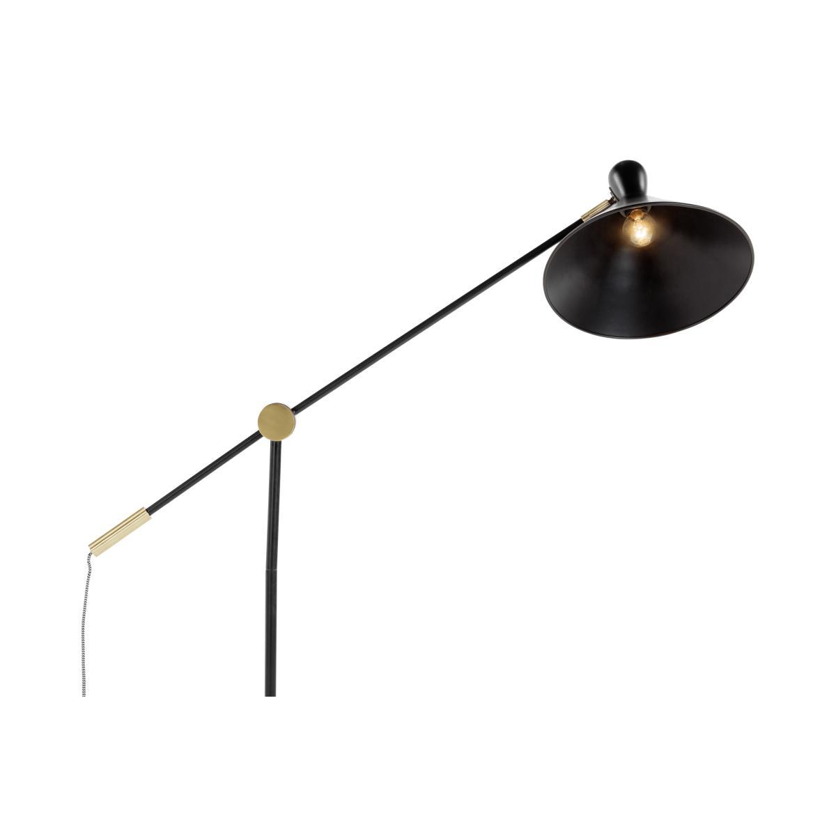 Ogilvy Task Floor Lamp, Matt Black and Antique Brass – image 9