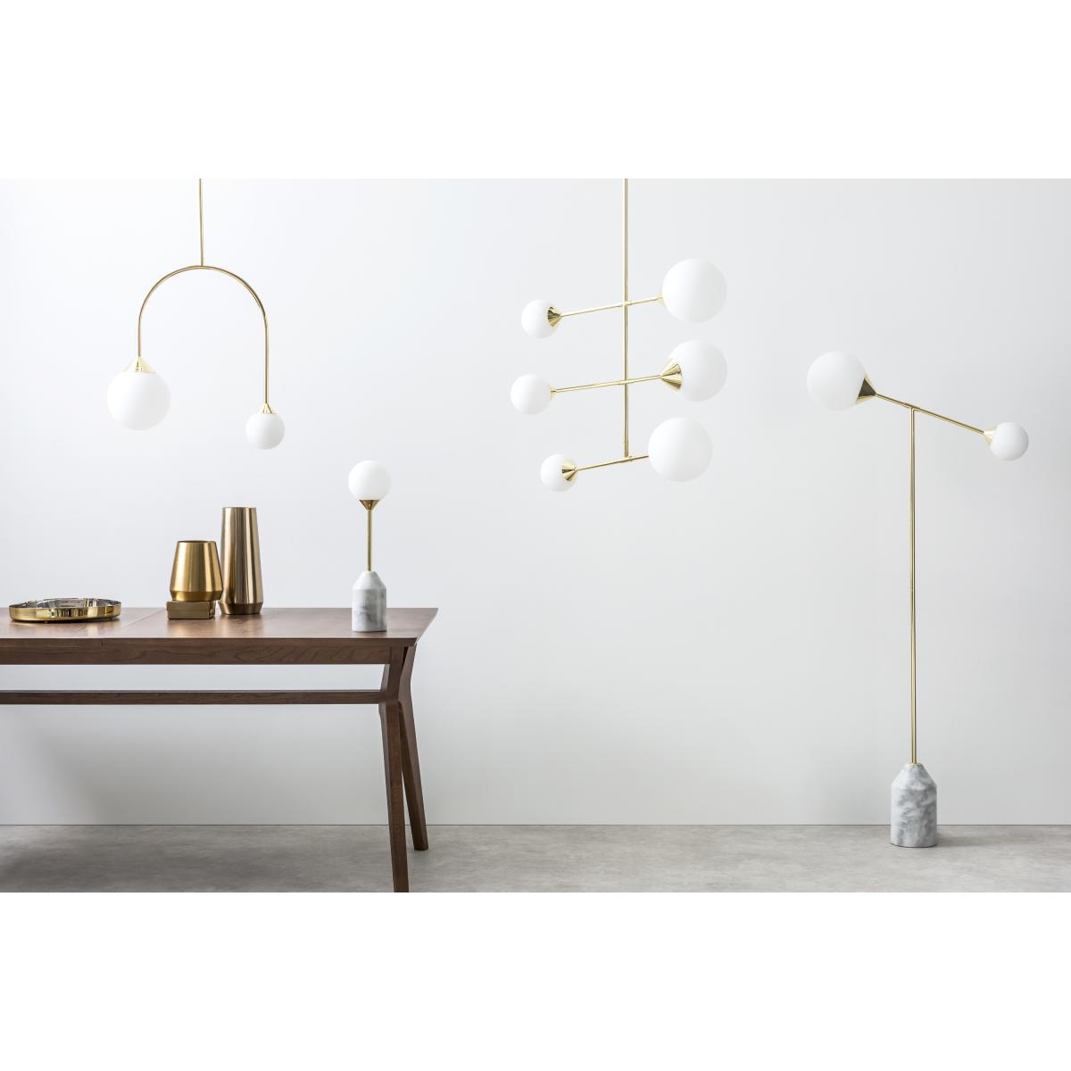Faye Floor Lamp, Brass and Marble – image 7