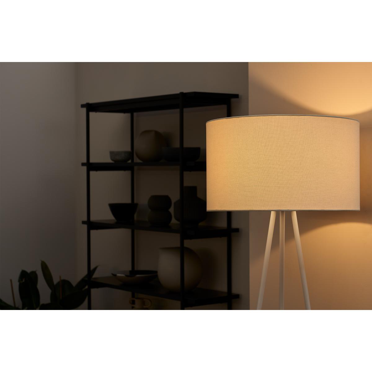 Leyton Tripod Floor Lamp Base with Shelves, Ivory – image 5